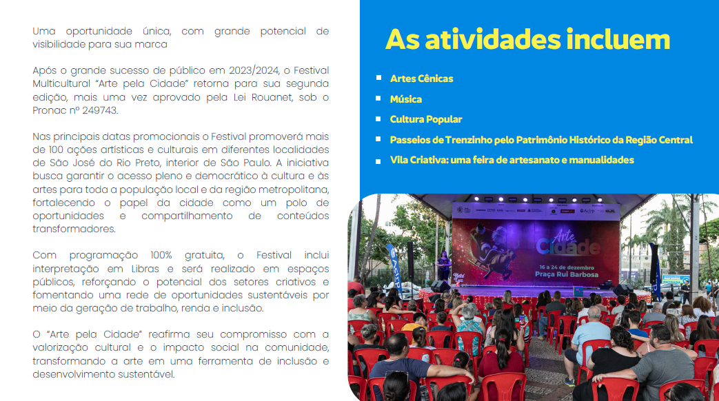 as atividades incluem